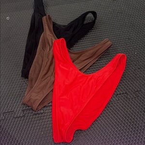 Wild Fable Bikini Bottom Set - Black, Brown, and Red